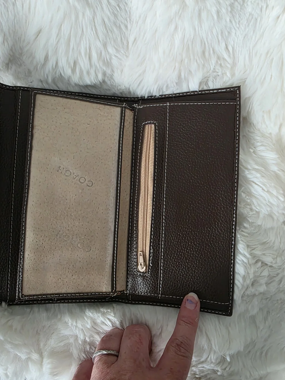 Coach Brown Signature Canvas Continental Wallet